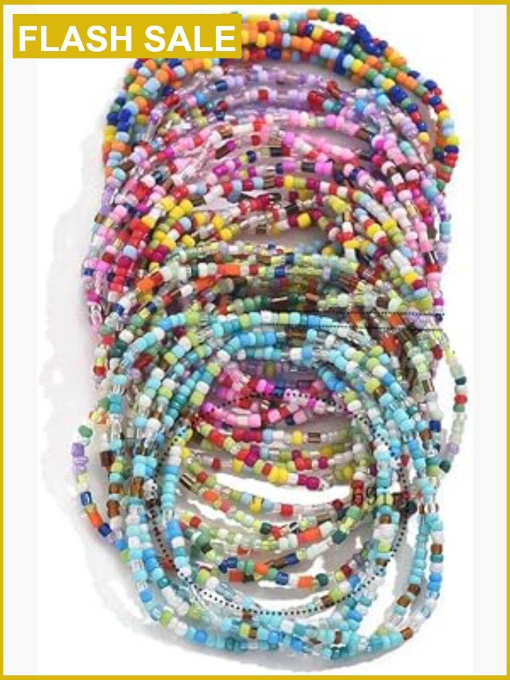 30 Stretch Beaded Bracelets Set Bohemian Multilayer Stackable Wristbands